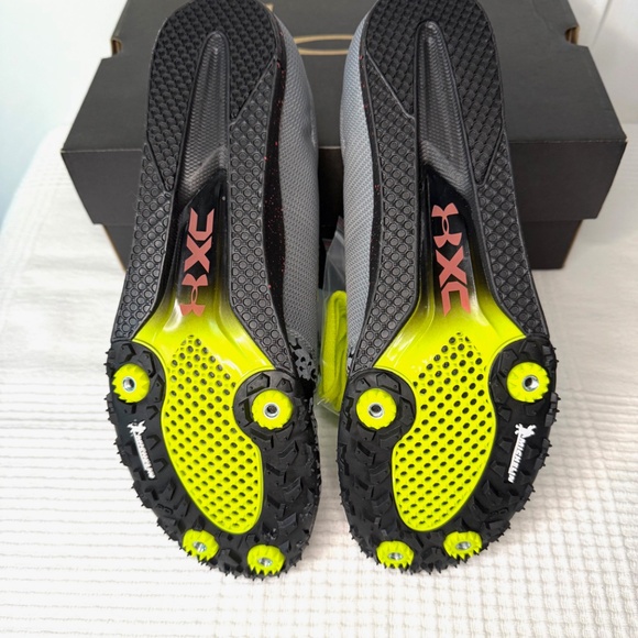 Under Armour XC Brigade Spikes, Grey and Black, 12 - Picture 4 of 9